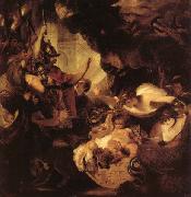 Sir Joshua Reynolds The Infant Hercules Strangling Serpents in his Cradle oil painting